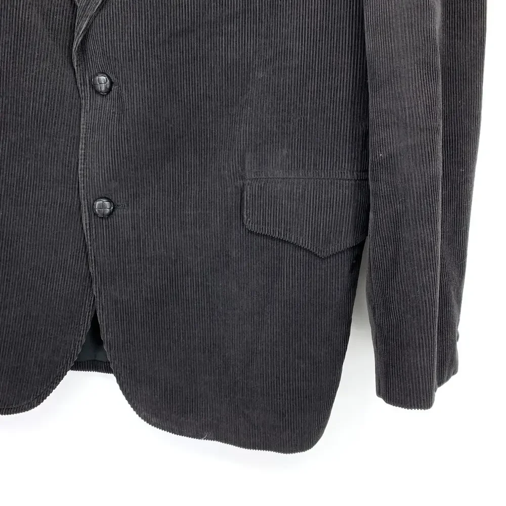 Vintage Sheplers Corduroy Western Blazer Jacket Mens Sz 46R Black